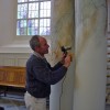 marmeren van zuilen in kerk 's-Gravezande